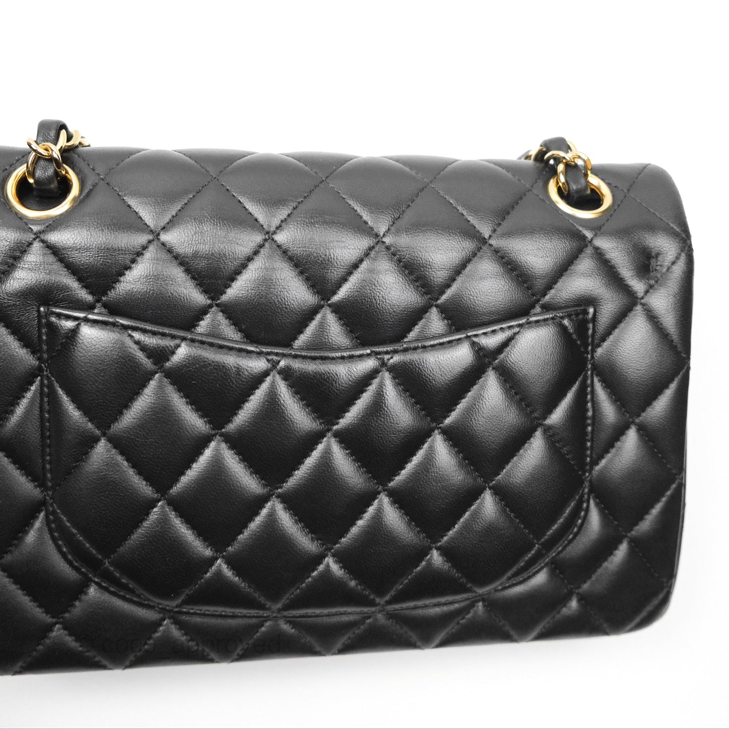 Chanel Small Classic Quilted Flap Black Lambskin Gold Hardware