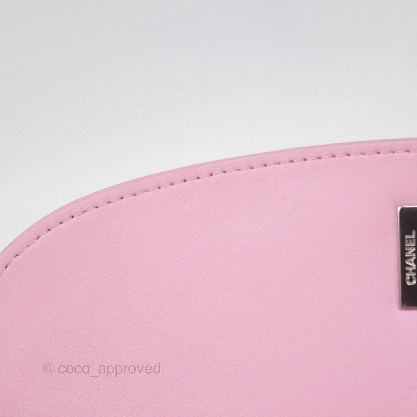 Chanel Stitched Ring My Bag Flap Crossbody Pink Calfskin Silver Hardware
