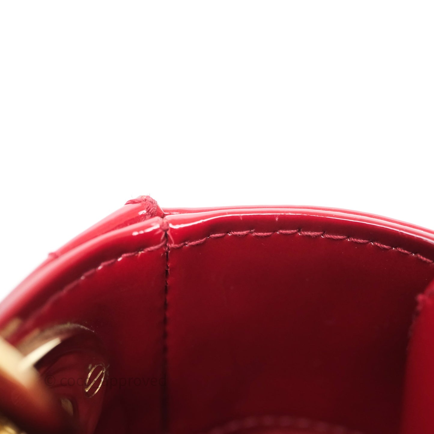 Christian Dior Mini Lady Dior Red Patent Cannage Gold Hardware