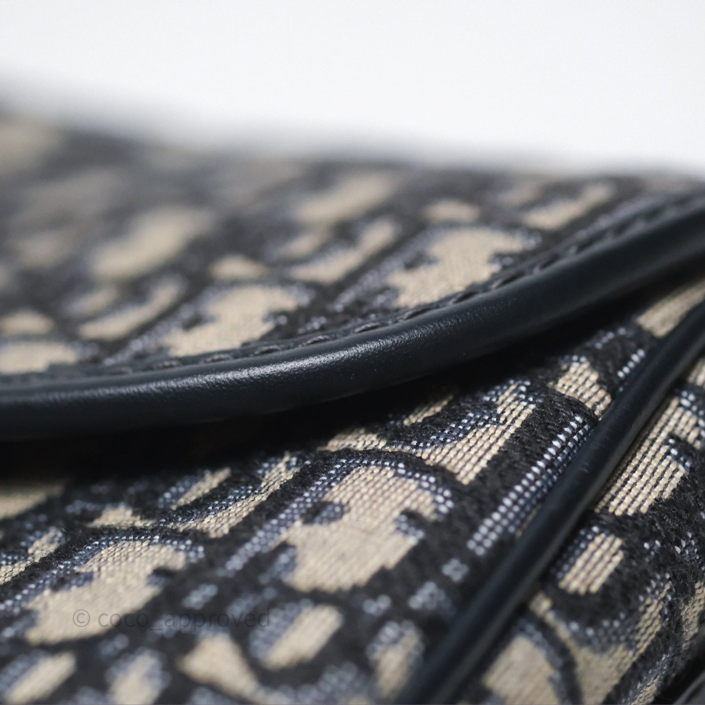 Christian Dior Medium Bobby Bag Blue Oblique Jacquard Canvas