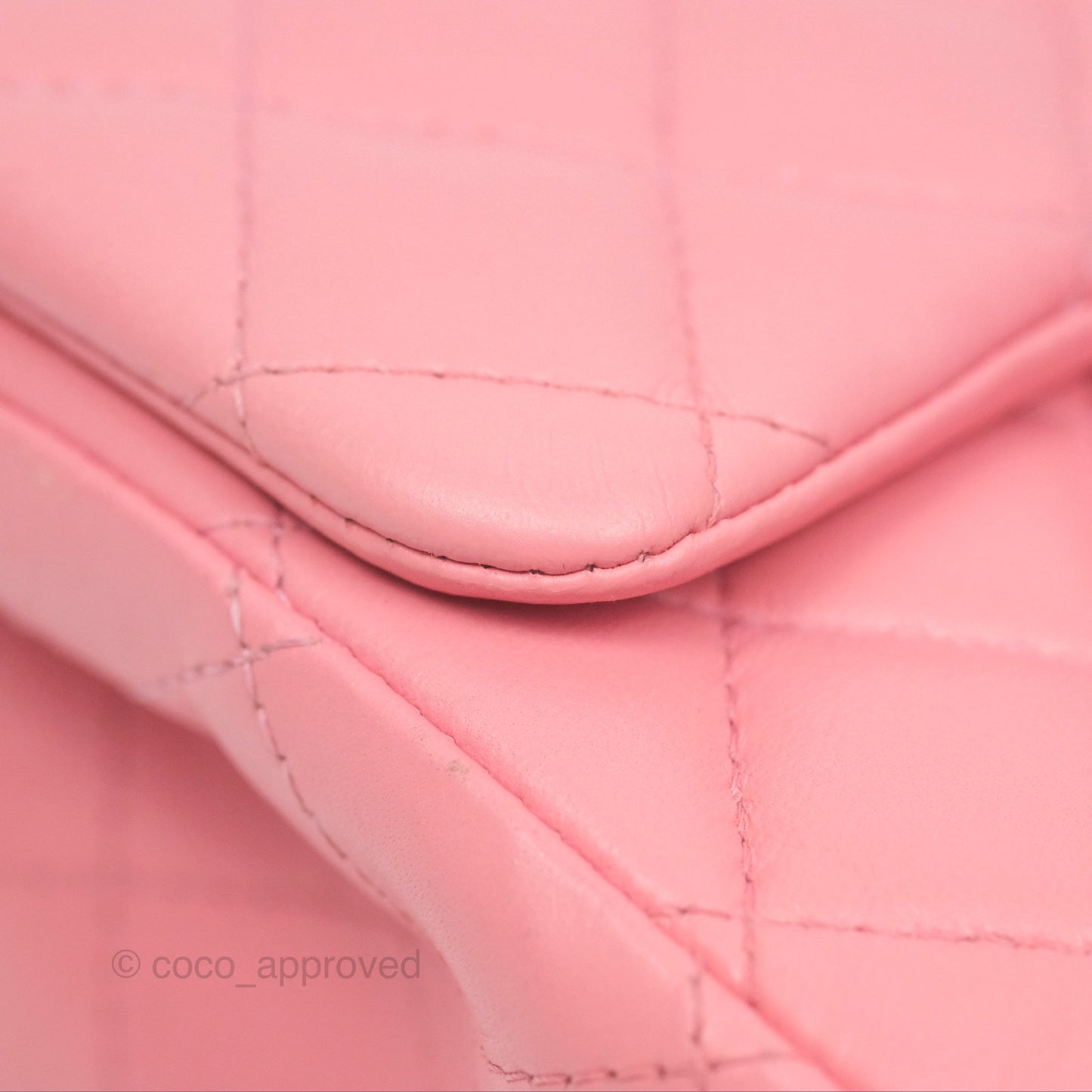 Chanel Mini Square Pink Lambskin Aged Gold Hardware