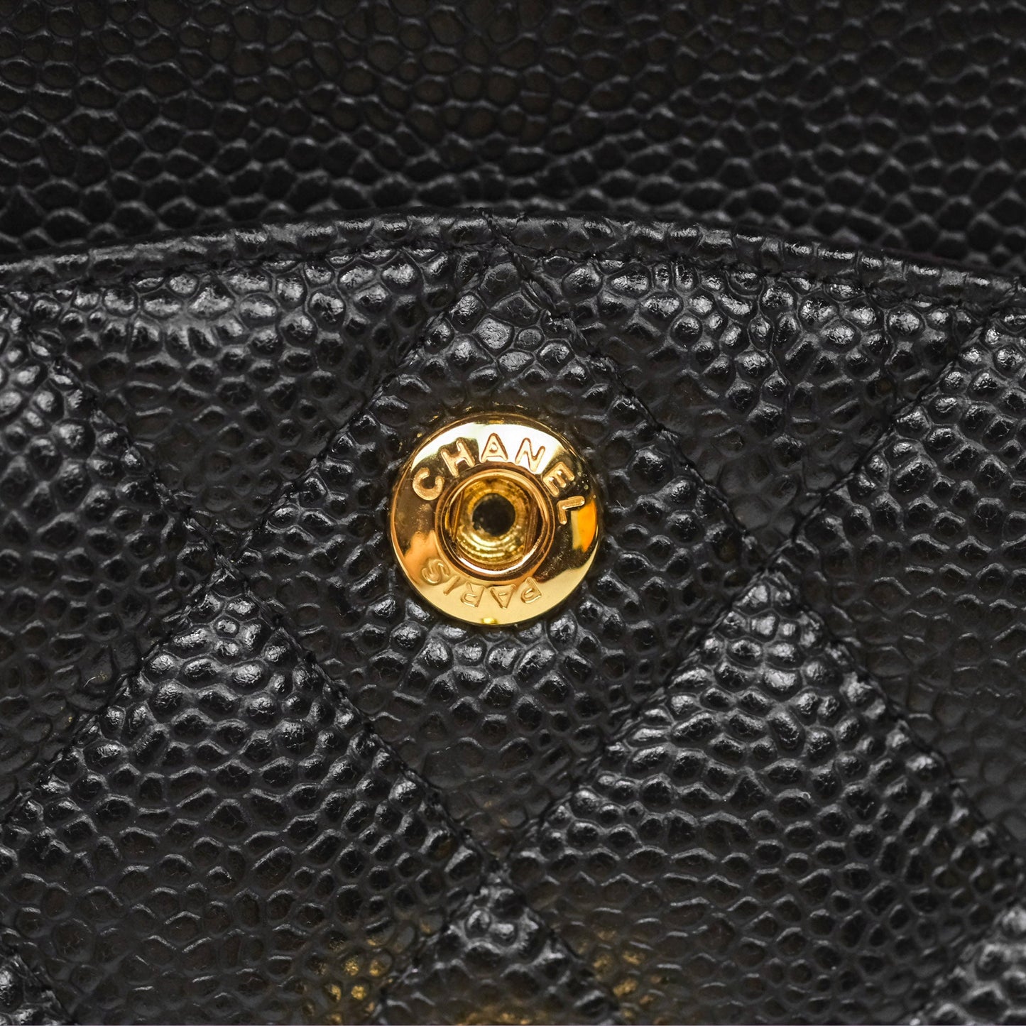 Chanel Small Classic Flap Quilted Black Caviar Gold Hardware
