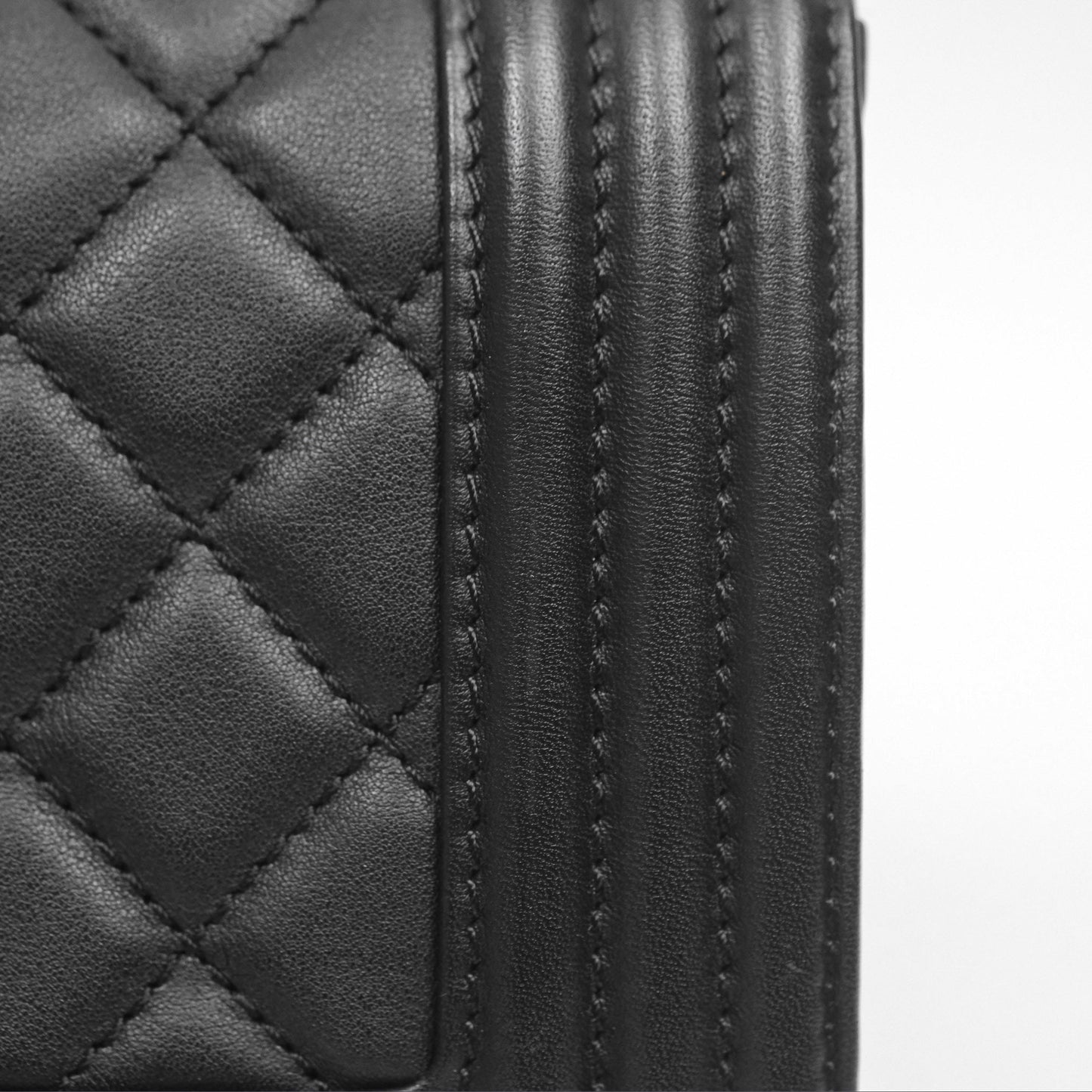 Chanel Small Boy Black Calfskin Aged Gold Hardware