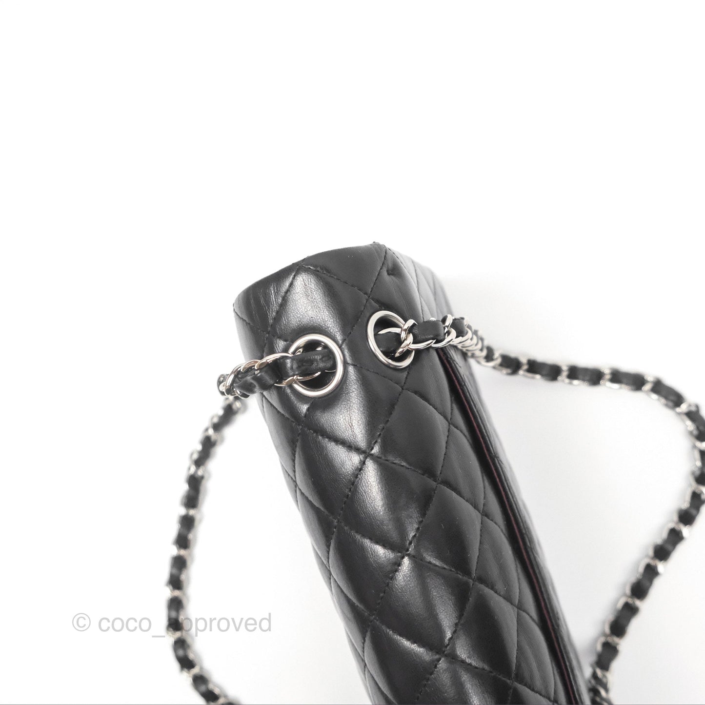 Chanel Small S/M Classic Flap Black Lambskin Silver Hardware