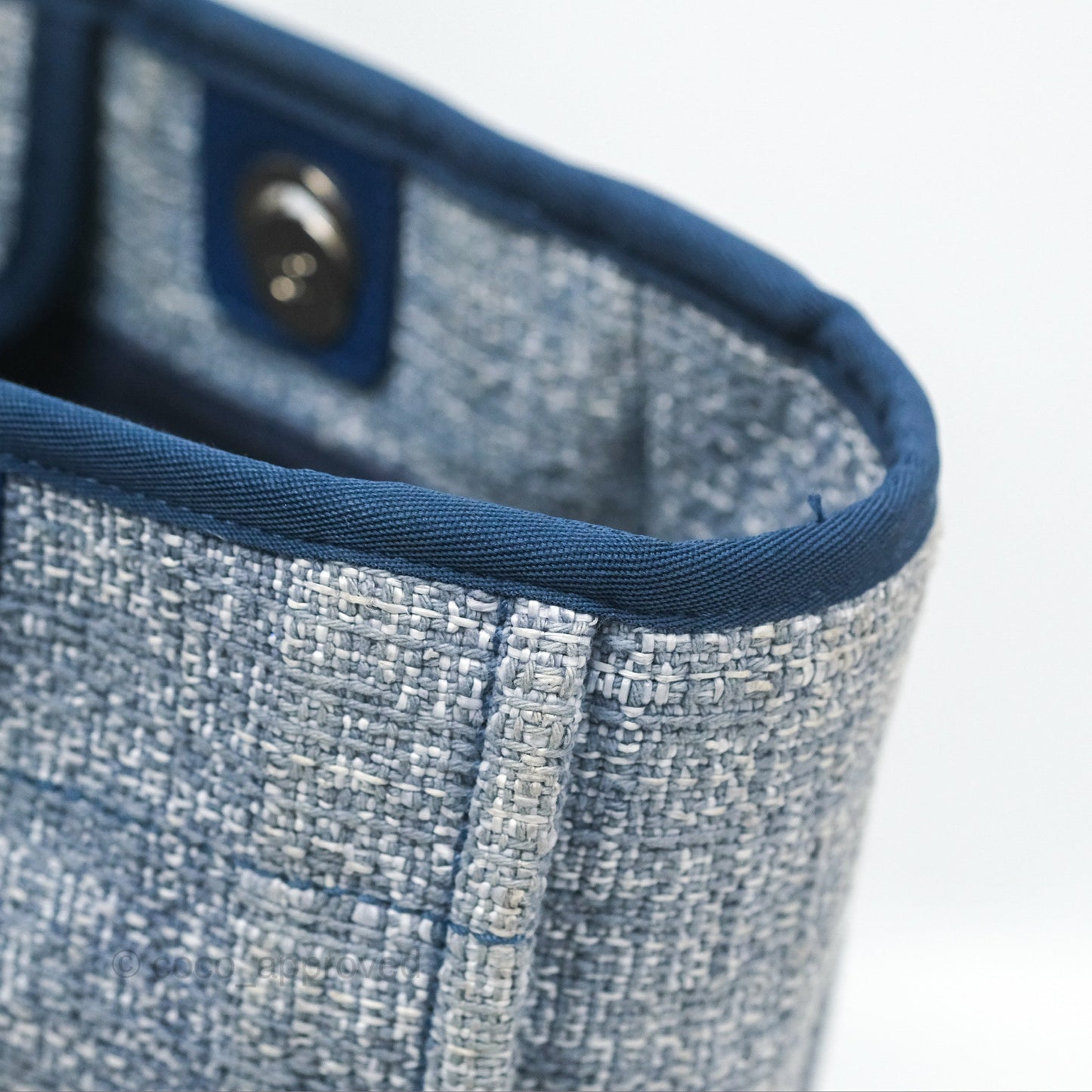 Chanel Medium Deauville Tote Blue Canvas