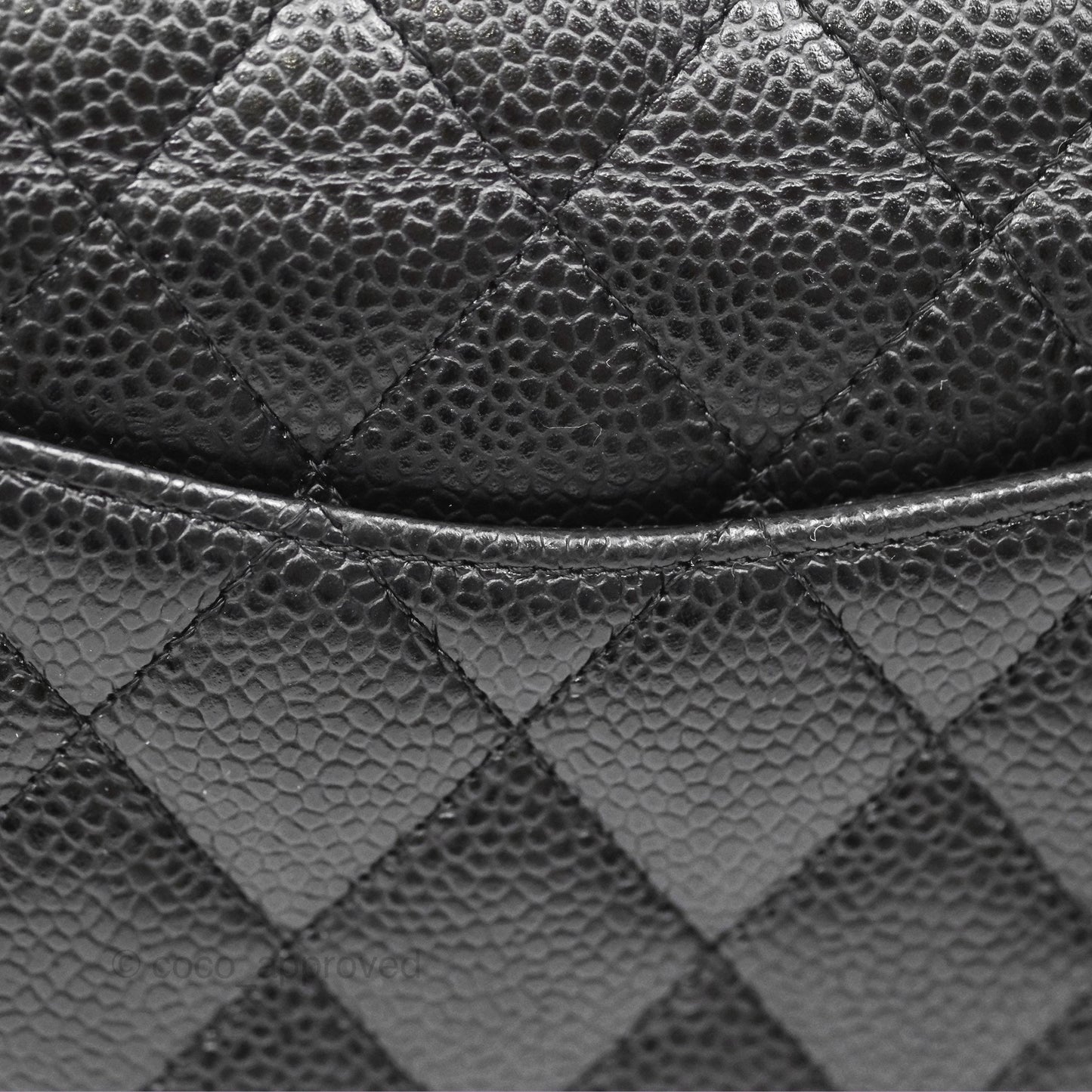 Chanel Classic M/L Medium Flap Quilted Black Caviar Silver Hardware