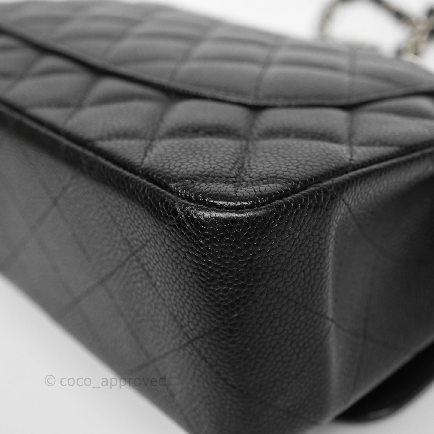 Chanel Jumbo Double Flap Black Caviar Silver Hardware⁣⁣