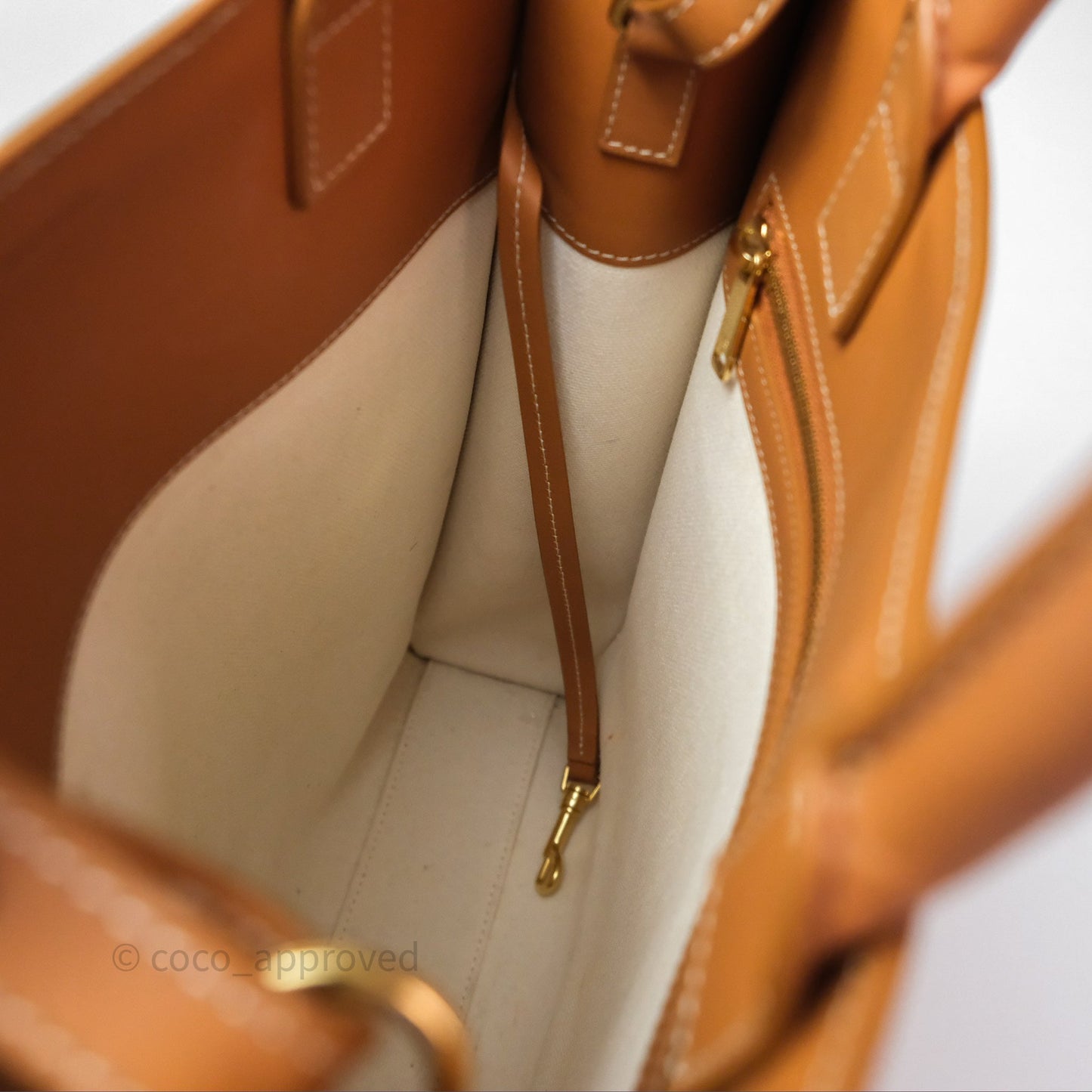 Celine Small Vertical Cabas Tote With Celine Print Natural/ Tan