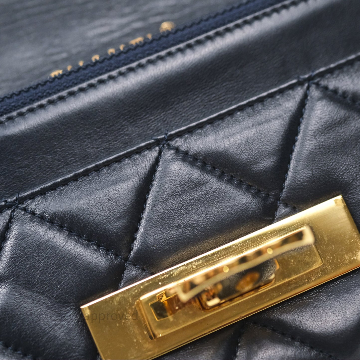 Chanel Golden Class Wallet on Chain WOC Navy Lambskin Gold Hardware