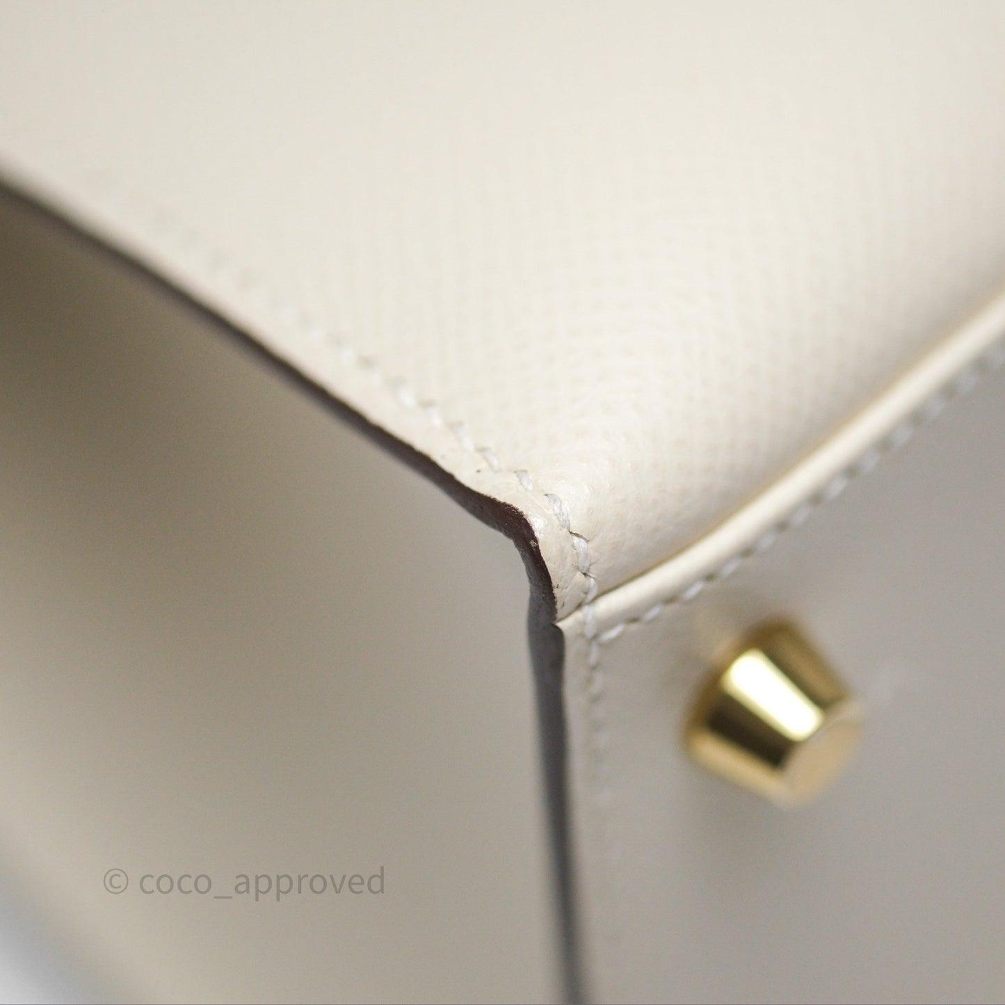Hermès HSS Sellier Kelly 28 Craie 10 / Amber 9D Epsom Brushed Gold Hardware