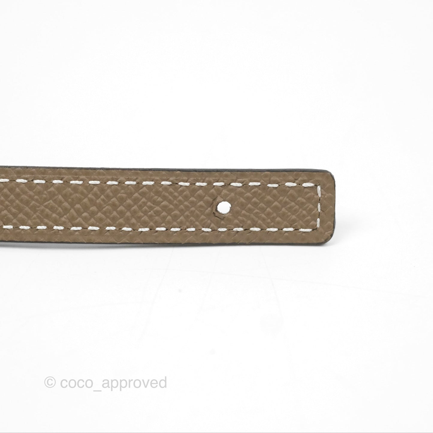 Hermès H Constance Mini Belt Buckle & Reversible Etoupe/Black Leather Rose Gold Hardware