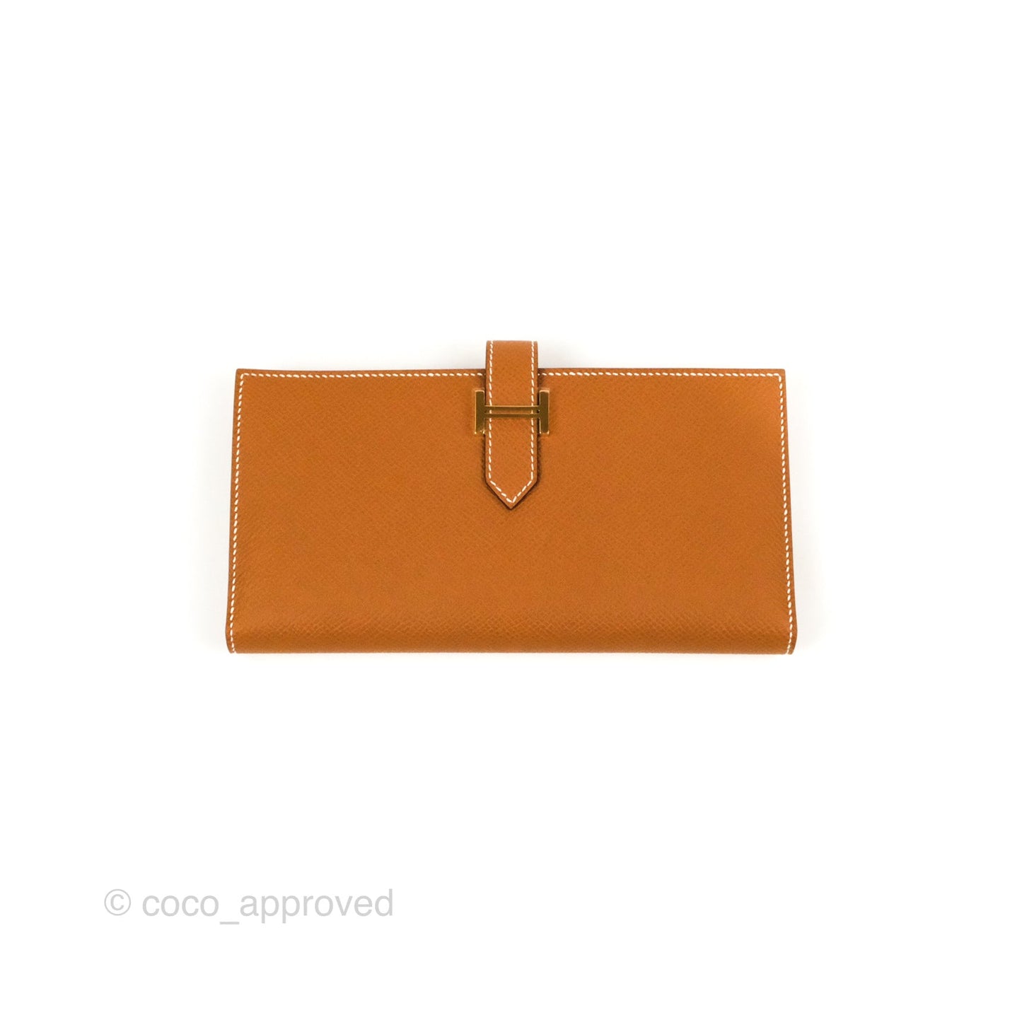 Hermès Bearn Wallet Gold Epsom Gold Hardware