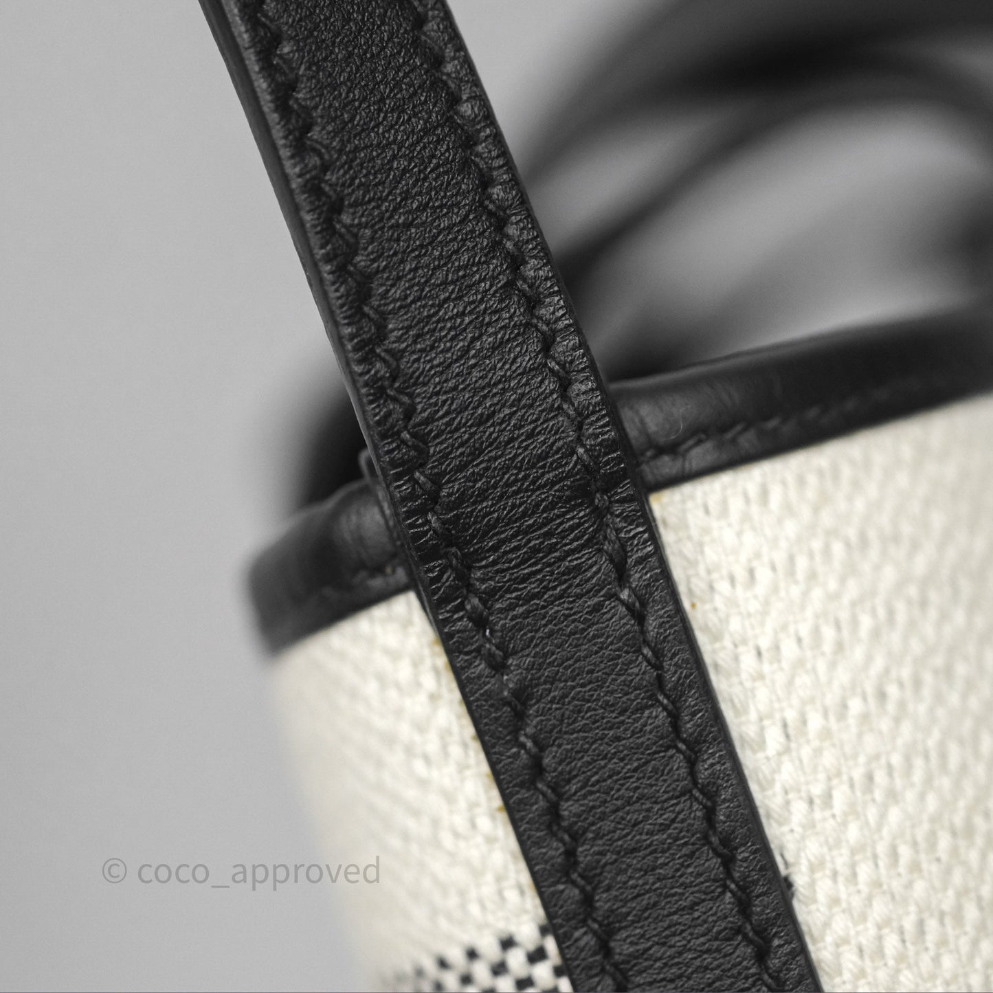 Hermès Cabas H En Biais 27 Noir 89 Swift/Canvas