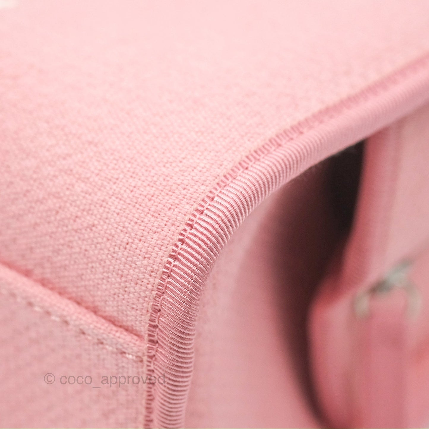Chanel Deauville Bowling Bag Pink Silver Hardware