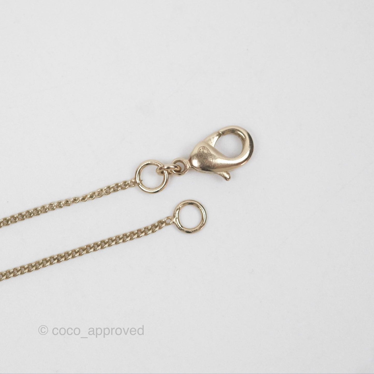 Chanel Black CC Necklace Gold Tone 9A