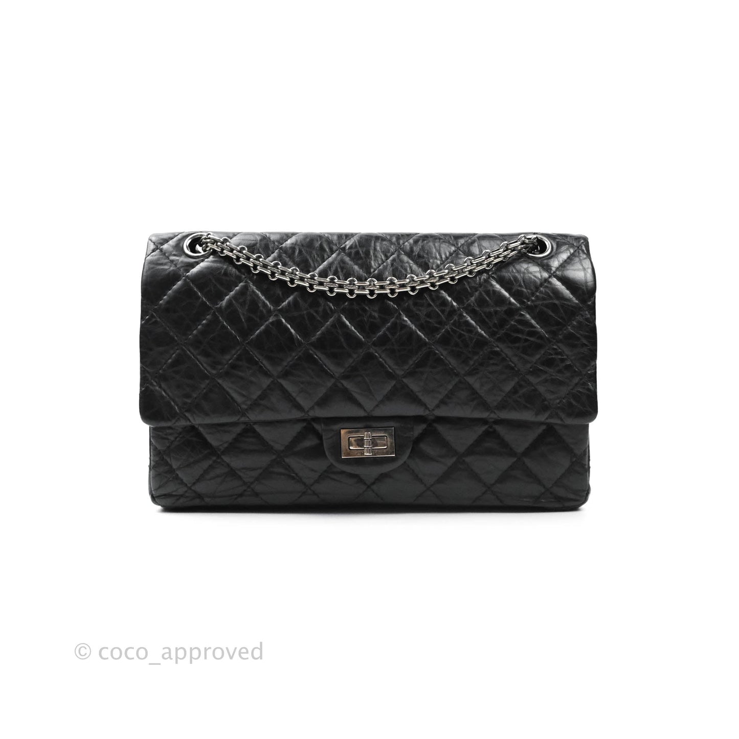 Chanel Reissue Quilted Aged Calfskin Black Ruthenium Hardware 226
