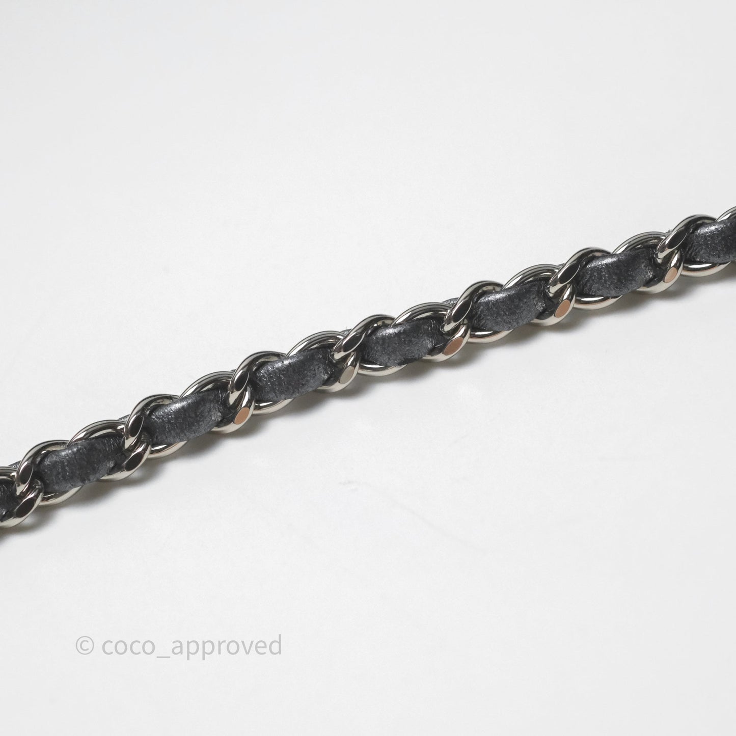 Chanel Clutch with Chain Metallic Dark Grey Silver Hardware