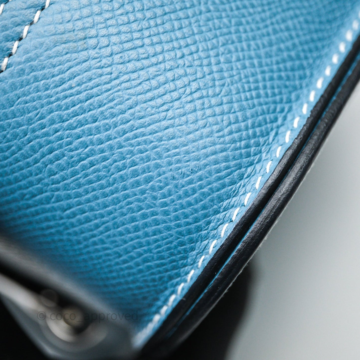 Hermès Della Cavalleria Mini II Bag 18 New Bleu Jean 75 Epsom Palladium Hardware