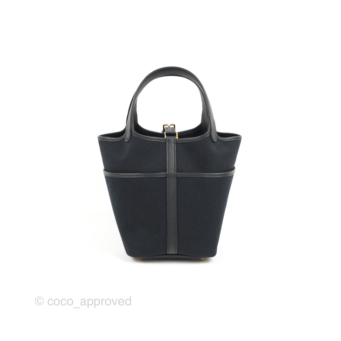 Hermes Picotin Lock 18 Cargo Pockets Black Gold Hardware