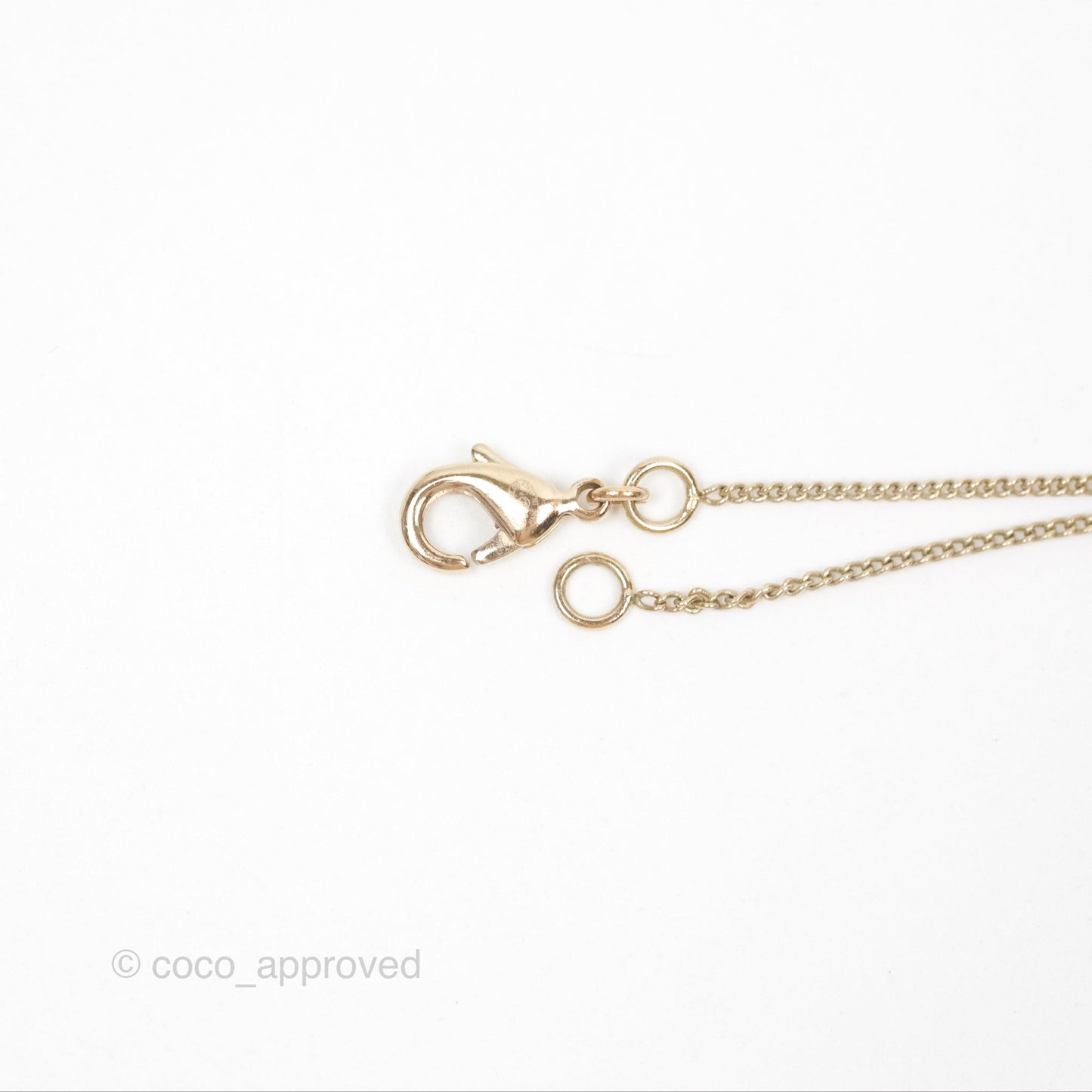 Chanel Crystal Lipstick Charm Pendant Necklace Gold Tone 08A