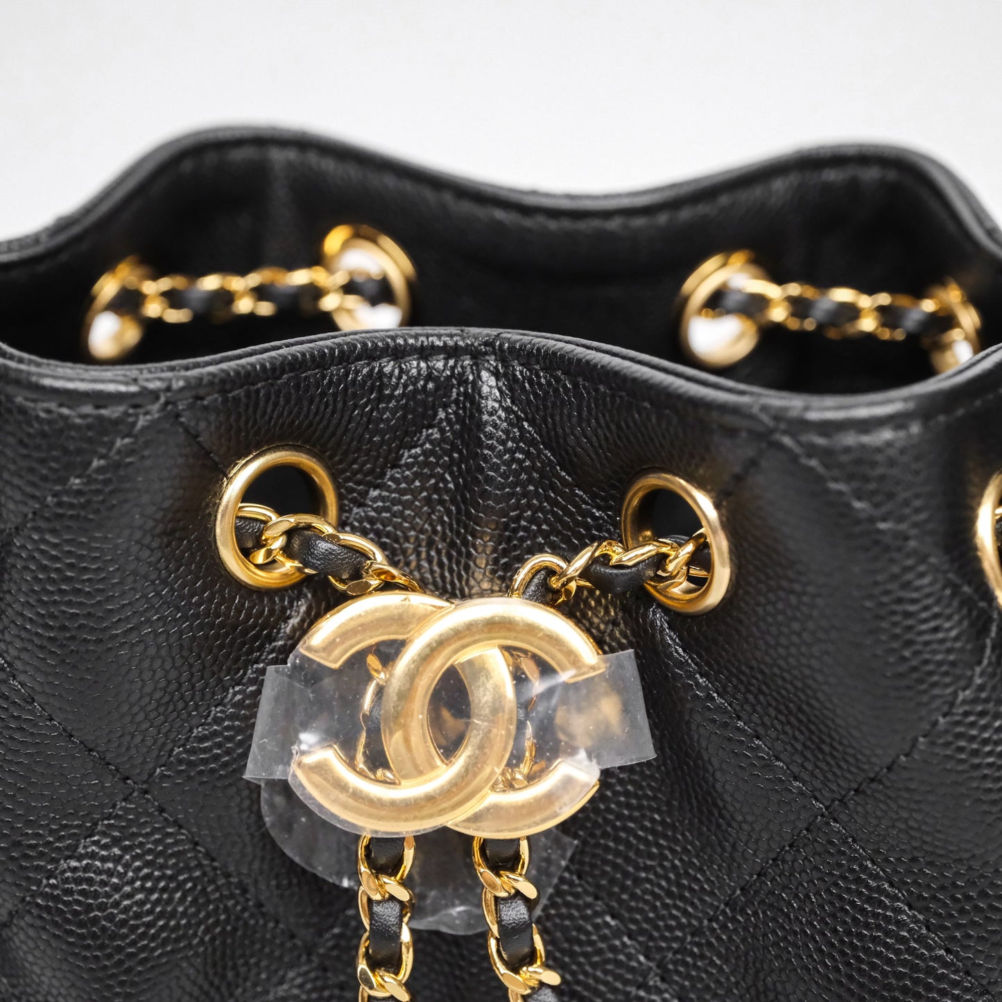 Chanel 25 Mini Bag Black Caviar Gold Hardware