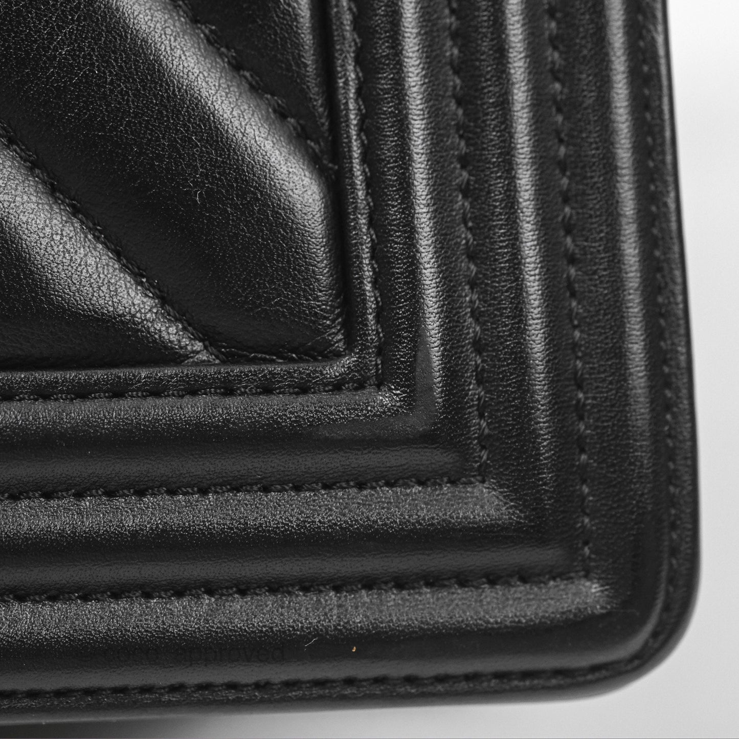 Chanel Chevron Small Boy Black Calfskin Gold Hardware