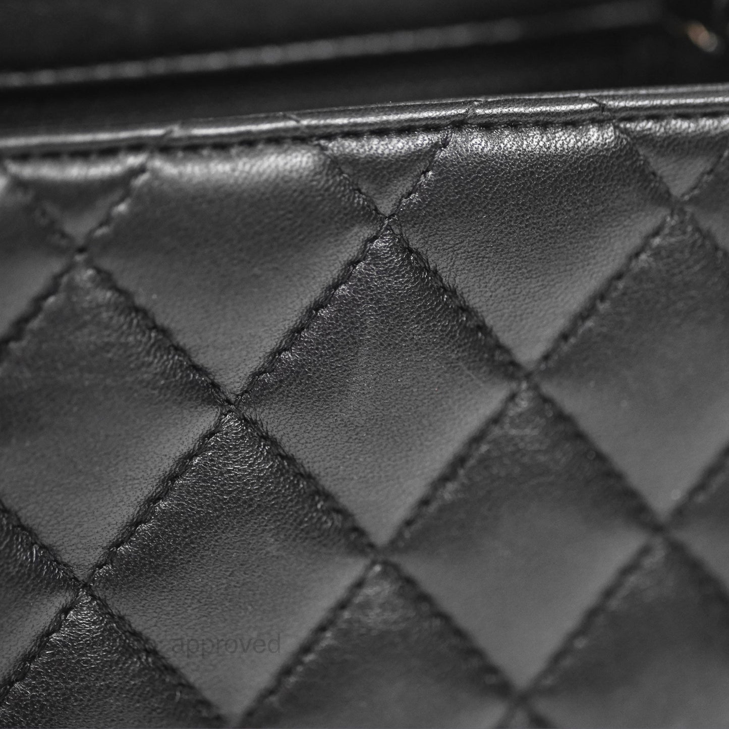 Chanel Mini Square Flap Quilted Black Lambskin Silver Hardware