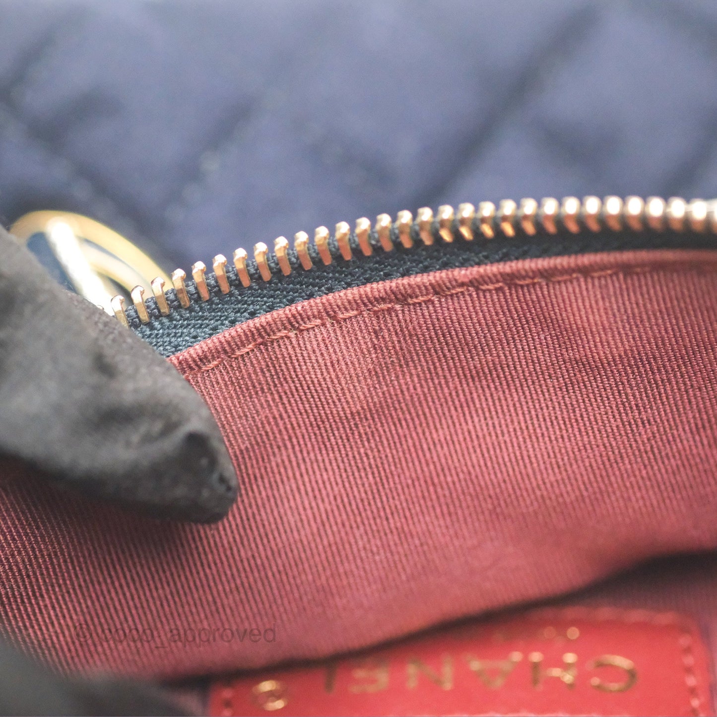 Chanel Paris Hamburg Charms Belt Bag Navy Wool Lambskin