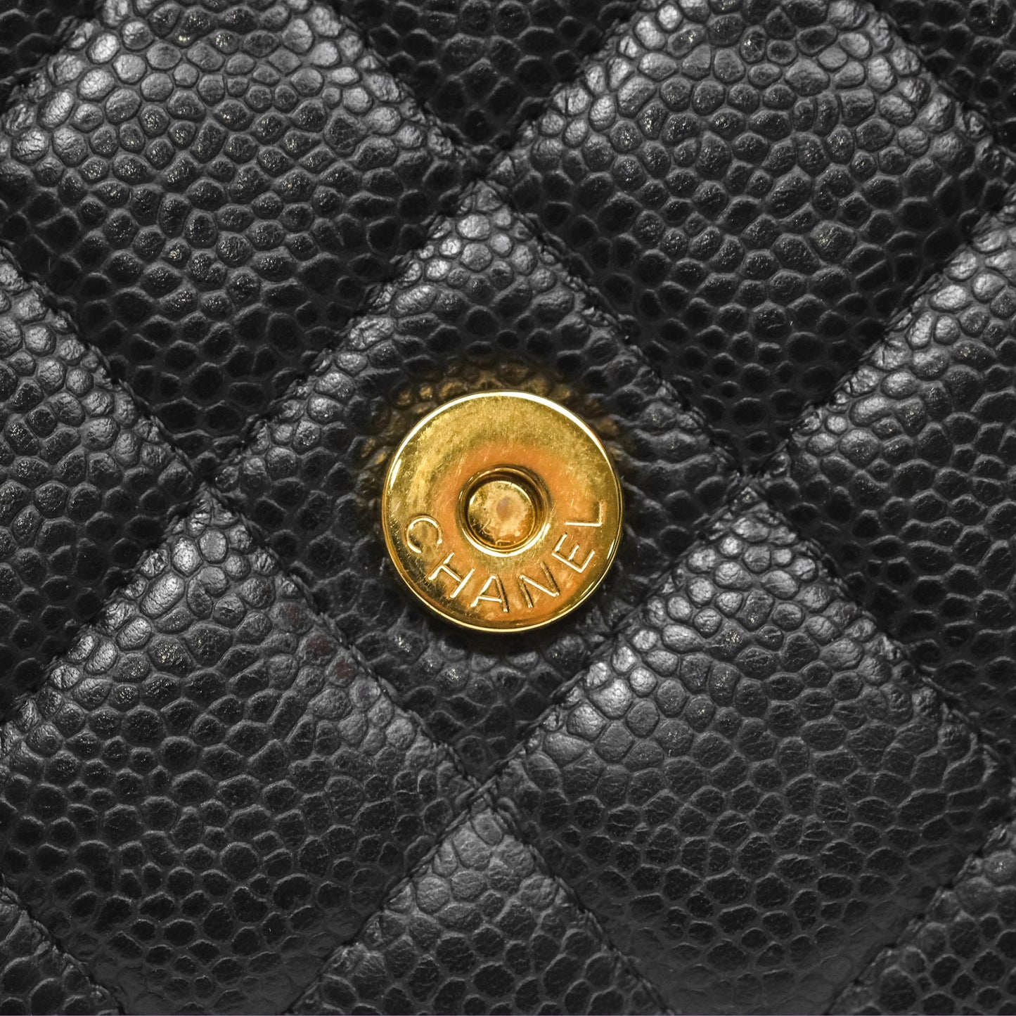 Chanel Classic Quilted Wallet On Chain WOC Black Caviar Gold Hardware