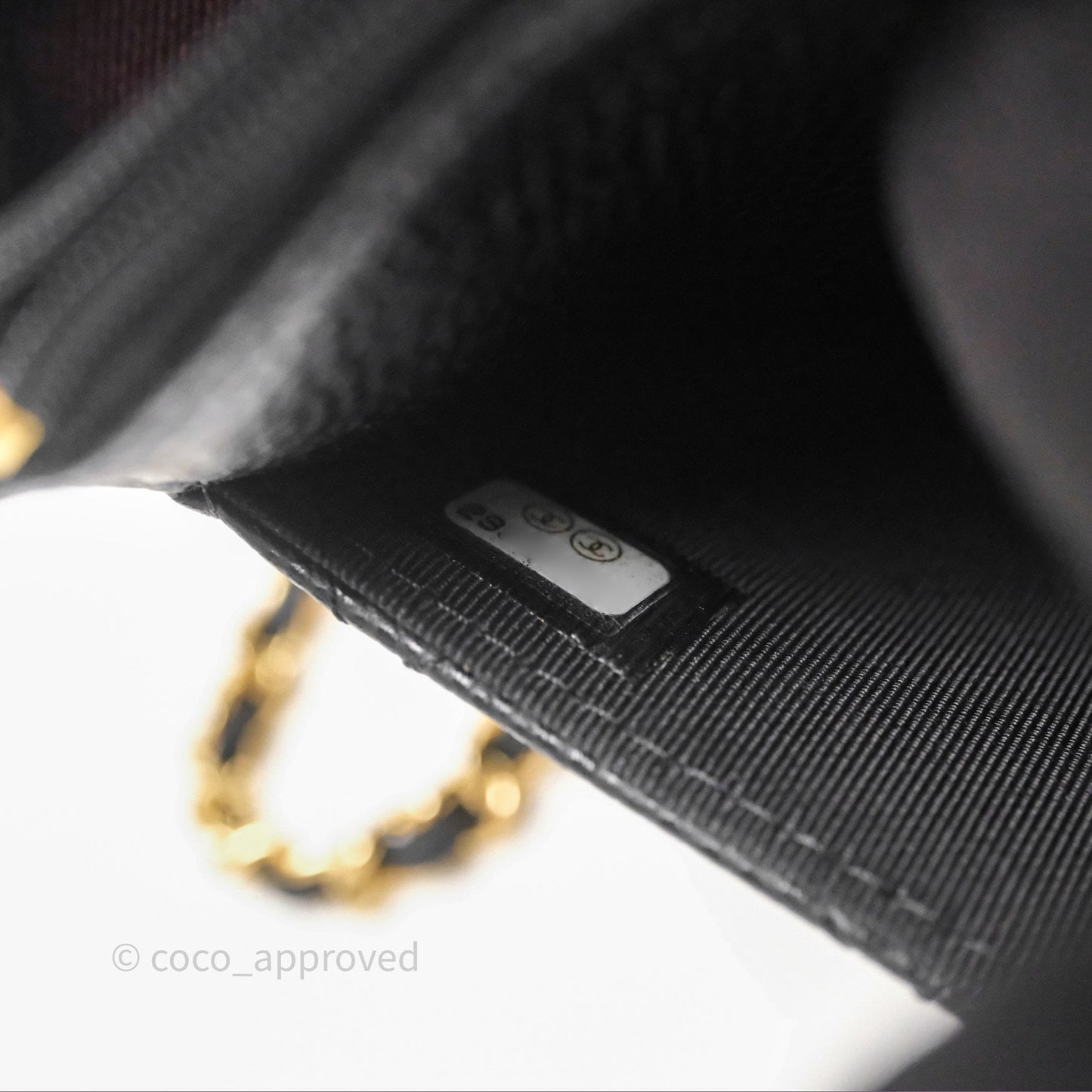Chanel Classic Quilted Wallet On Chain WOC Black Caviar Gold Hardware