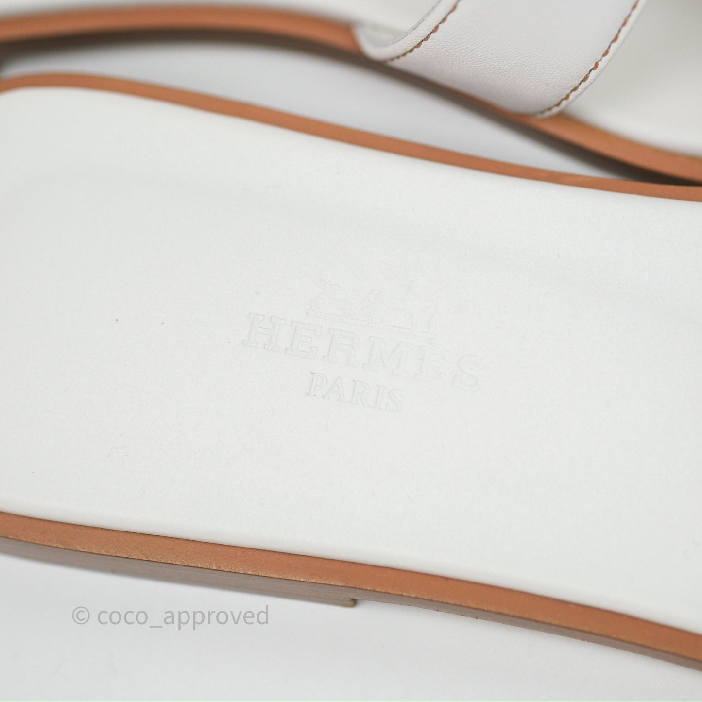 Hermès Oran Sandals in White Size 36.5