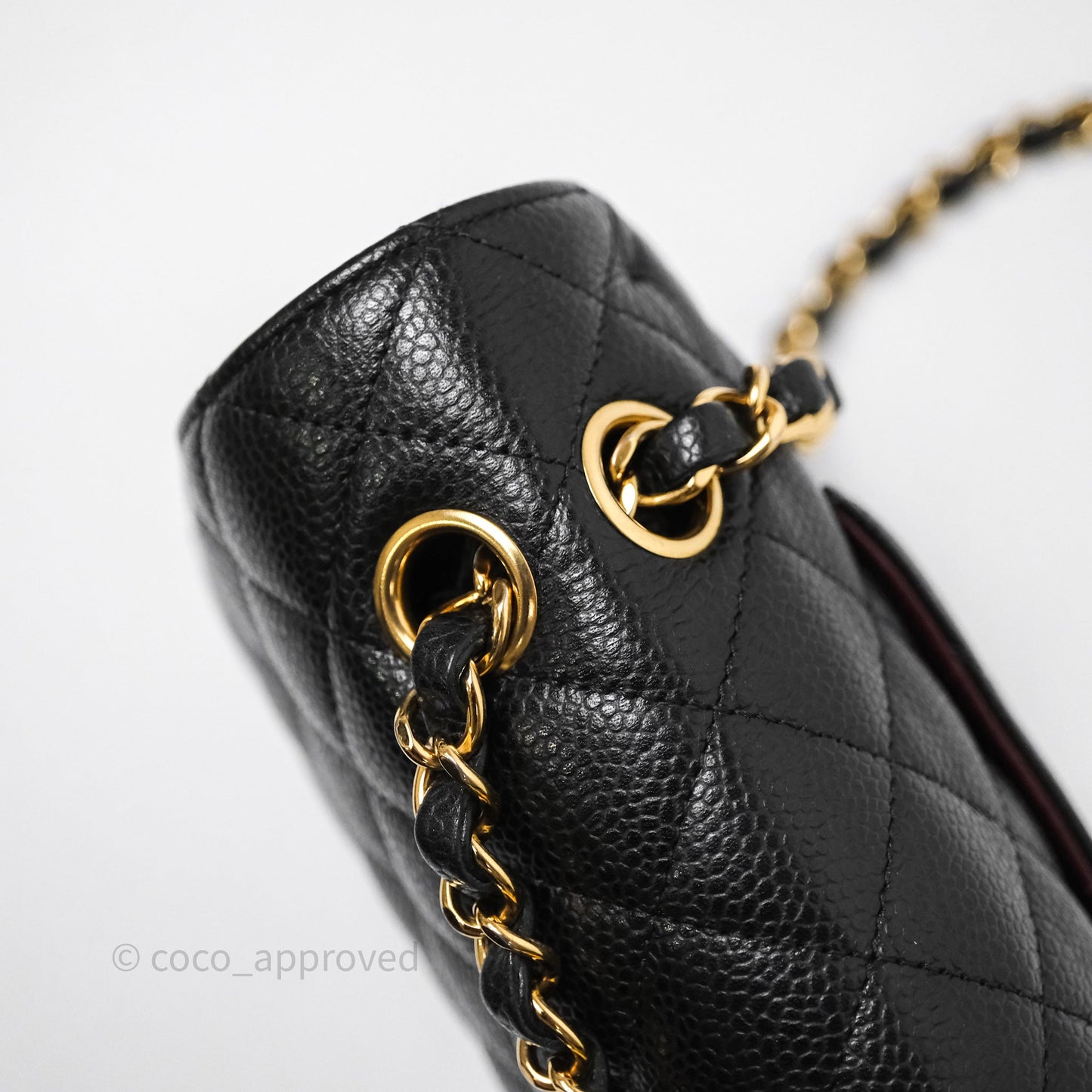 Chanel Classic M/L Medium Flap Quilted Black Caviar Gold Hardware