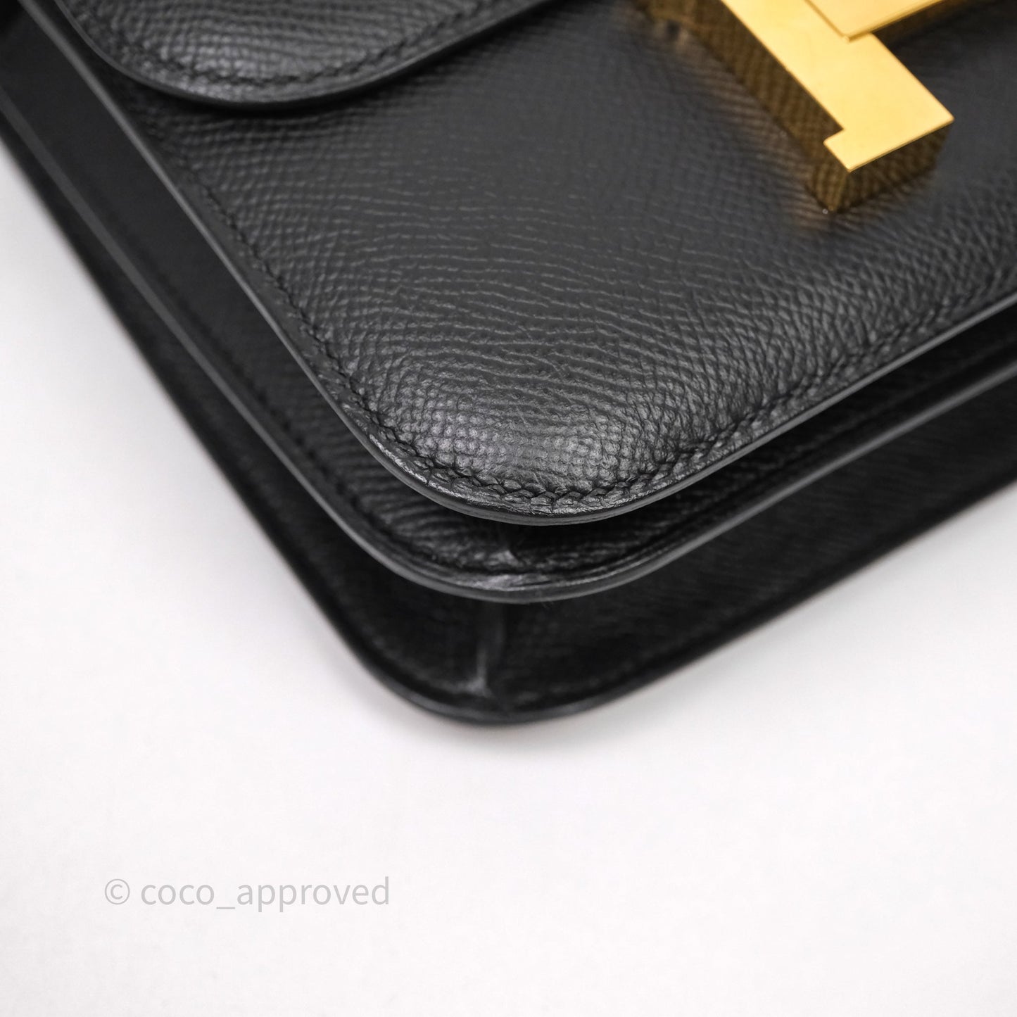 Hermès Constance Mini 18cm Black Epsom Gold Hardware