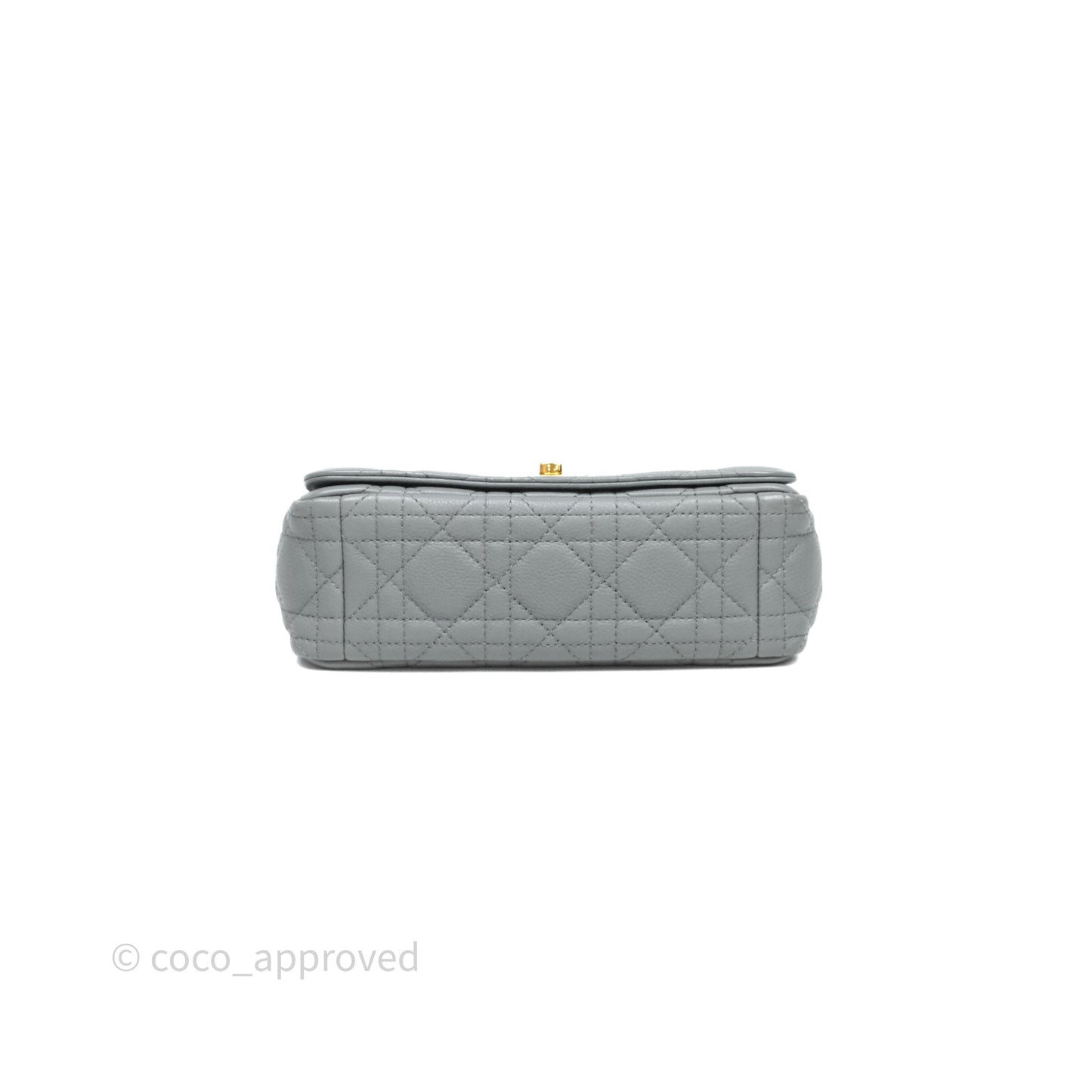 Christian Dior Small Caro Bag Stone Gray Supple Cannage Calfskin