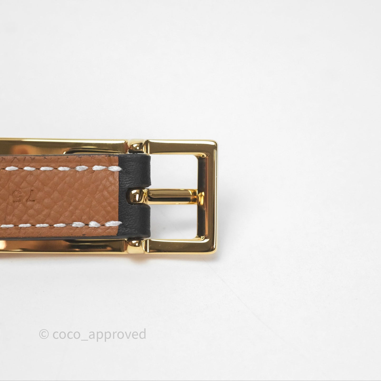 Hermès Swift/Epsom Lucky 15 Belt Gold Hardware