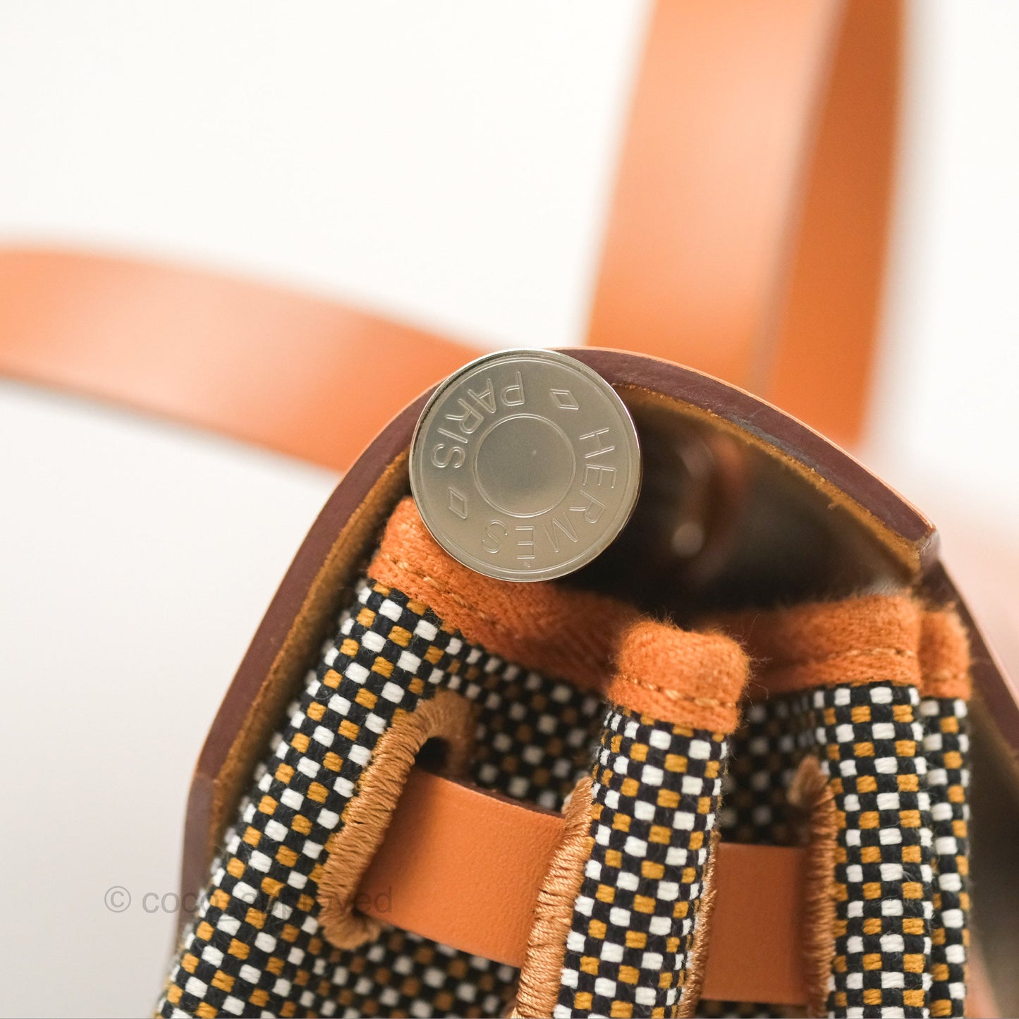 Hermès Herbag Zip 31 Black/White/Desert Viking Criss Toile Natural Palladium Hardware