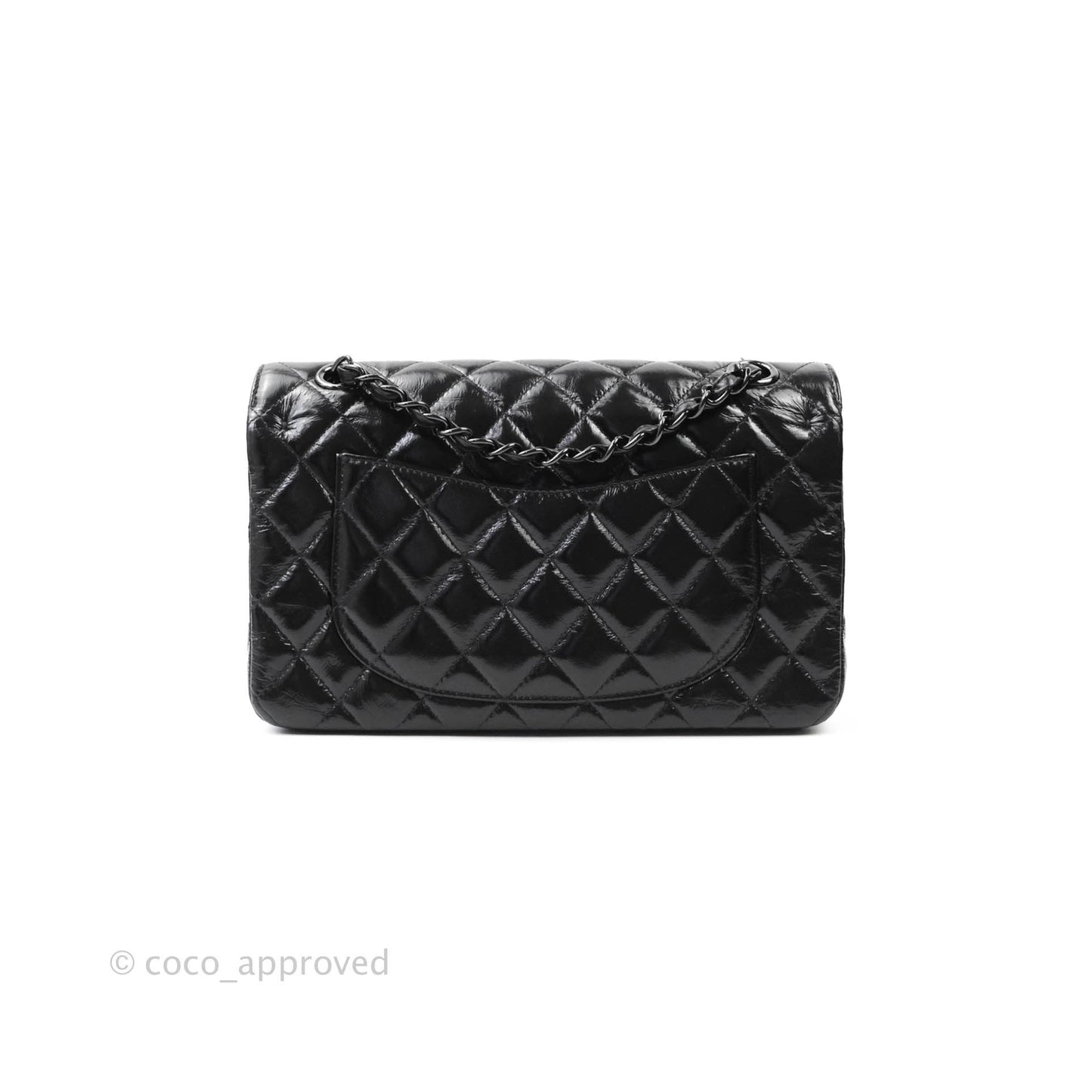 Chanel Classic Small S/M Flap Shiny Crumpled Calfskin So Black