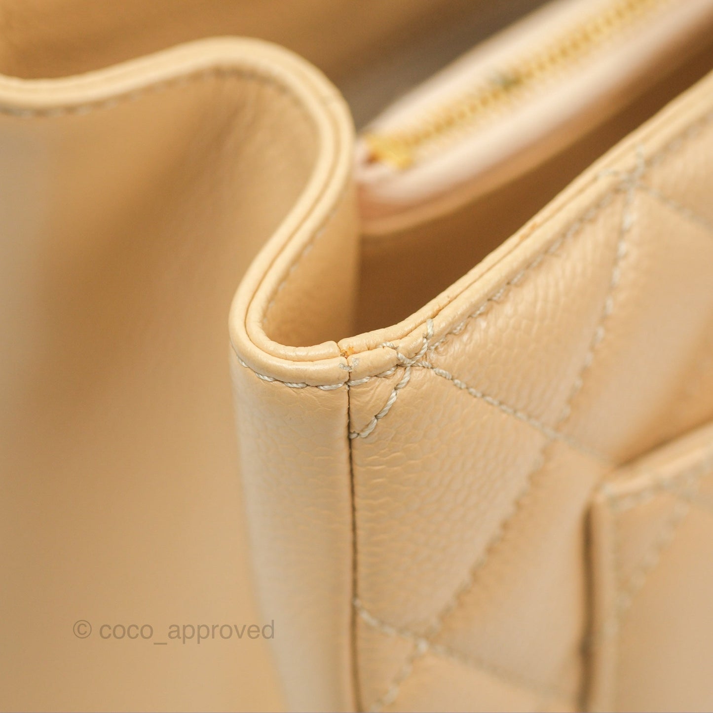 Chanel GST Beige Caviar Gold Hardware