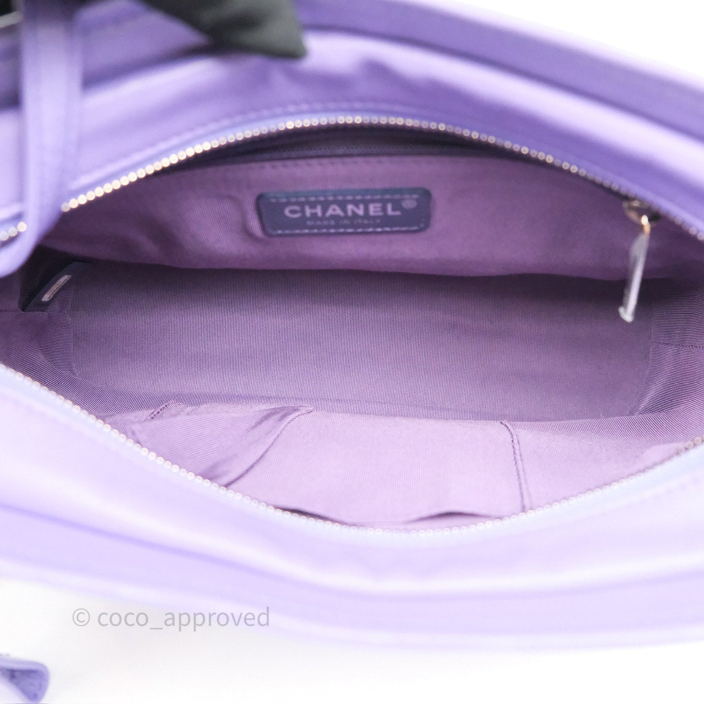 Chanel Quilted Medium Gabrielle Purple Aged Calfskin