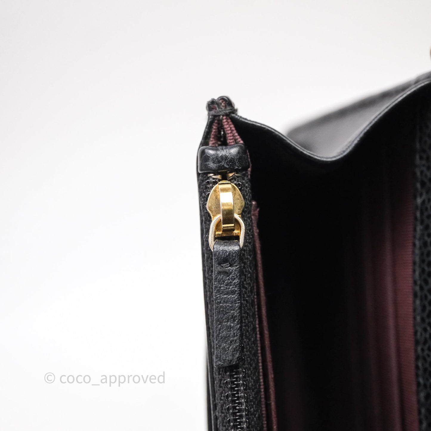 Chanel Classic Wallet On Chain WOC Quilted Black Caviar Gold Hardware
