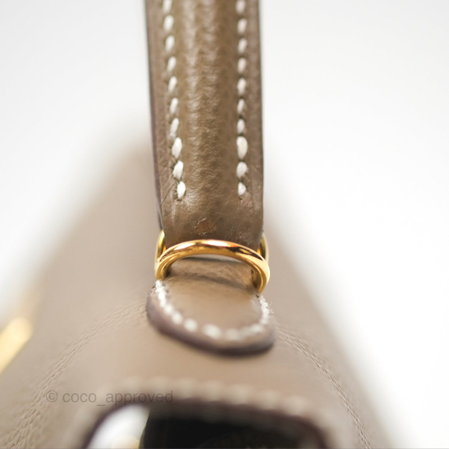 Hermès Mini Kelly II Etoupe Epsom Gold Hardware