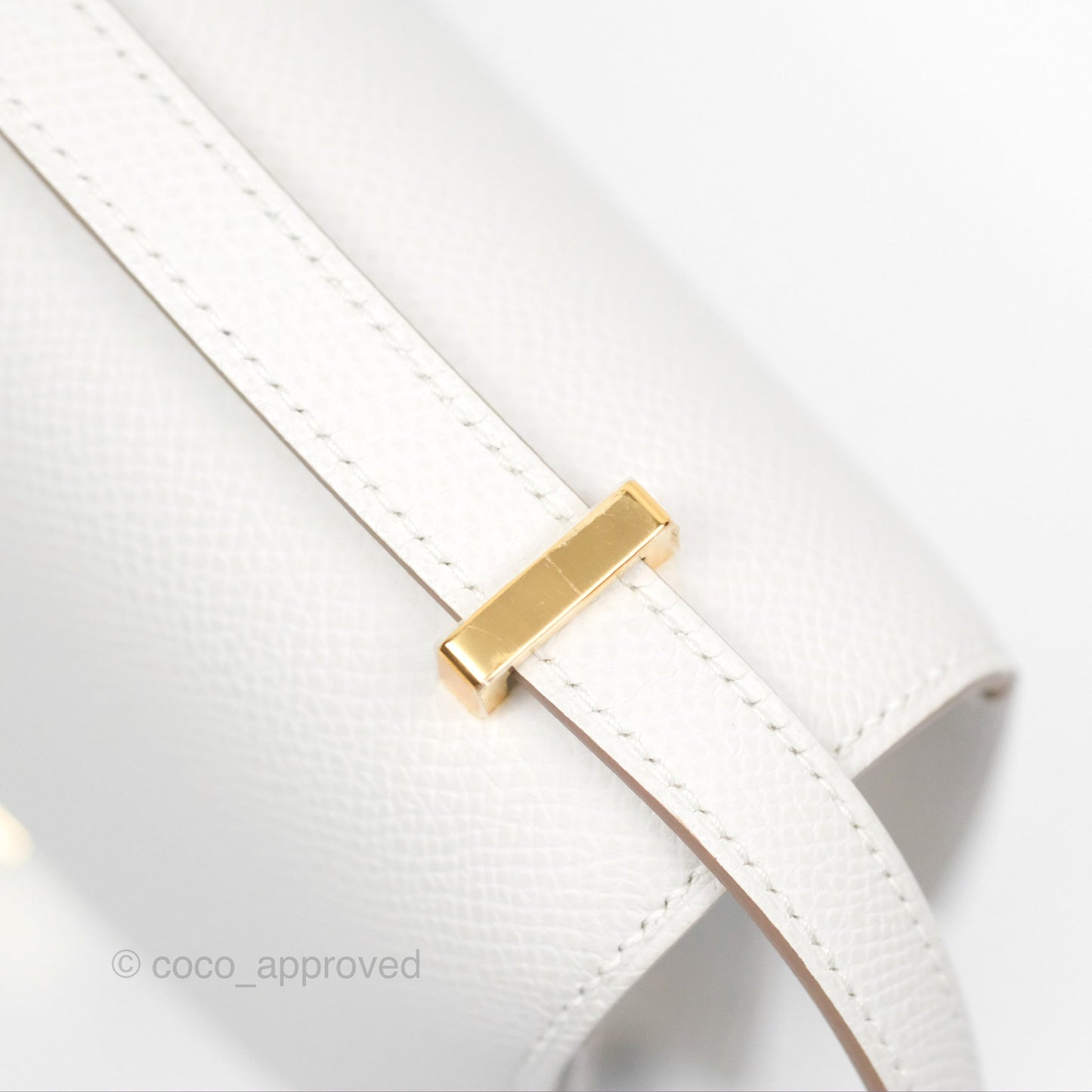 Hermès Constance Mini 18cm Mirror Gris Pale Epsom Gold Hardware