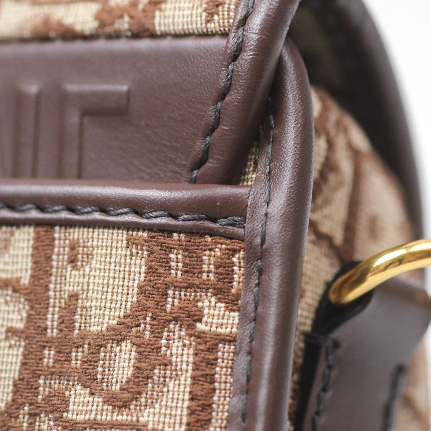 Dior Medium Bobby Bag Brown Oblique Jacquard Canvas Gold Hardware