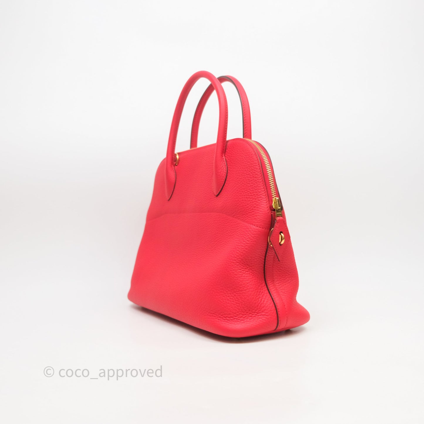 Hermès Bolide 31 Rouge Clemence Gold Hardware