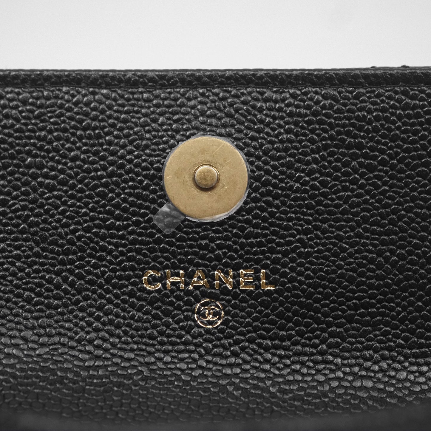 Chanel Mini Clutch With Heart Adjustable Chain Black Caviar Aged Gold Hardware