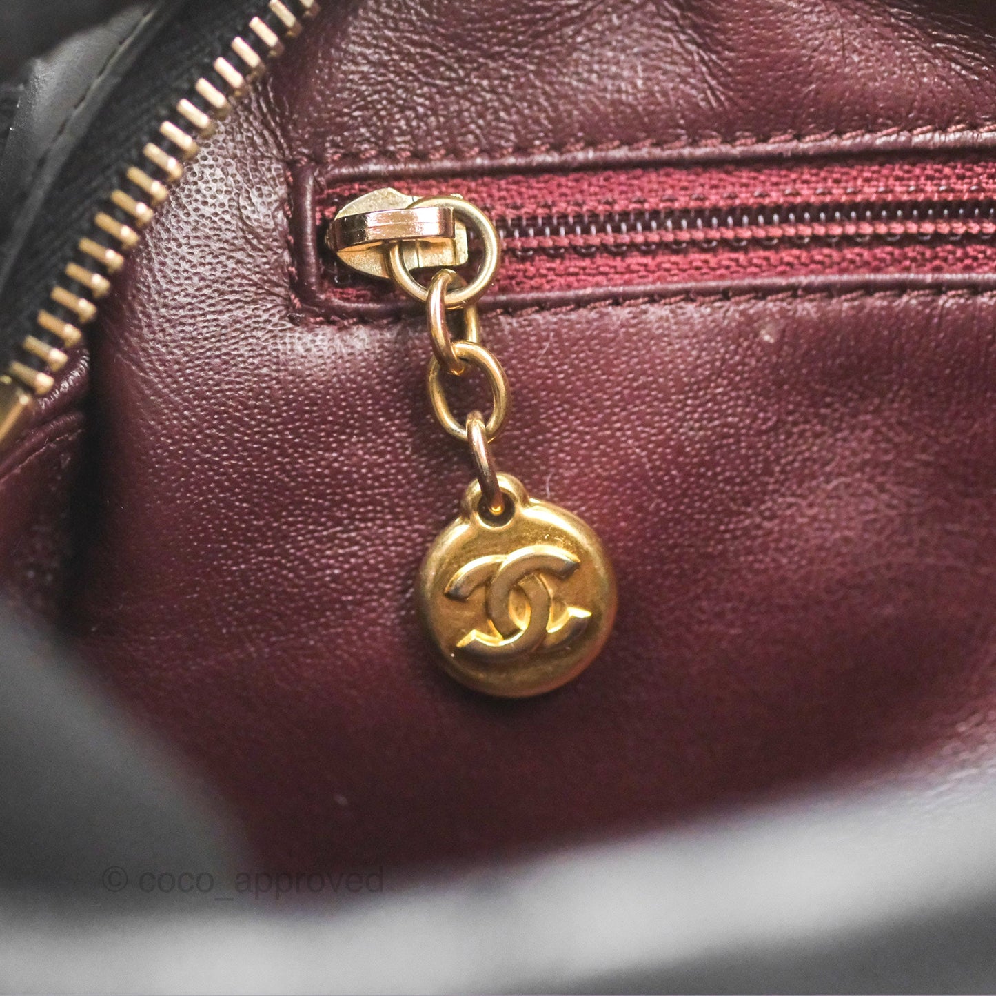Chanel Small CC Camera Bag Quilted Black Lambskin Gold Hardware