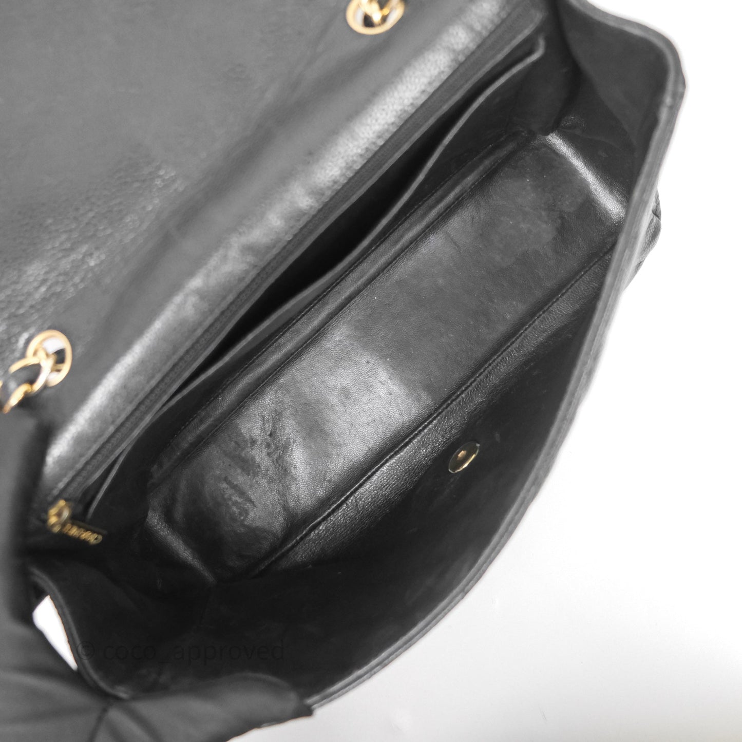 Chanel Jumbo Single Flap Black Caviar Gold Hardware⁣⁣