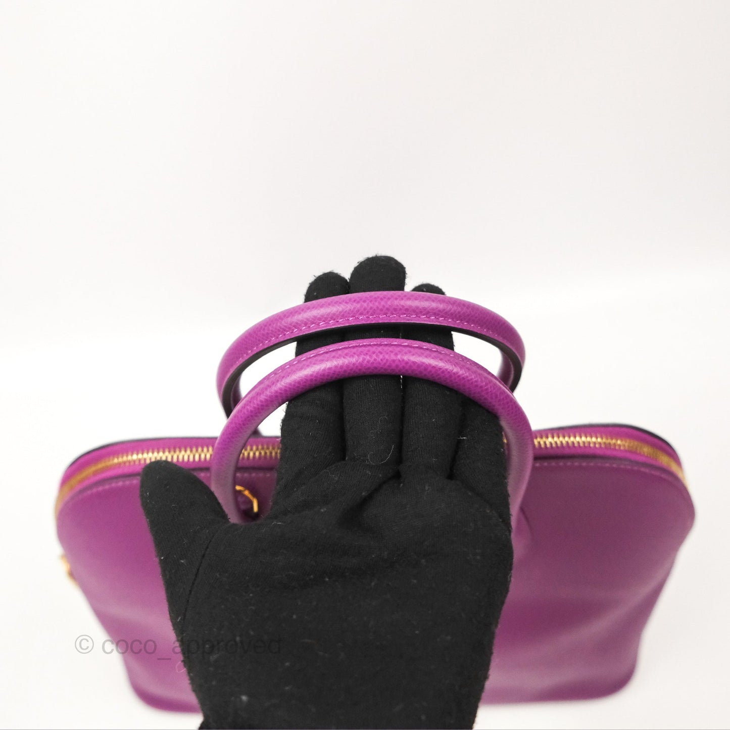 Hermès Bolide 1923 31 Purple Epsom Palladium Hardware