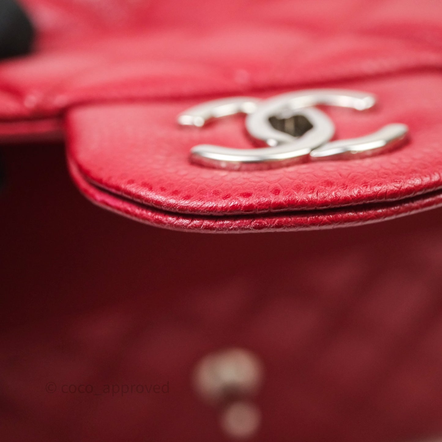Chanel Jumbo Double Flap Red Caviar Silver Hardware⁣⁣