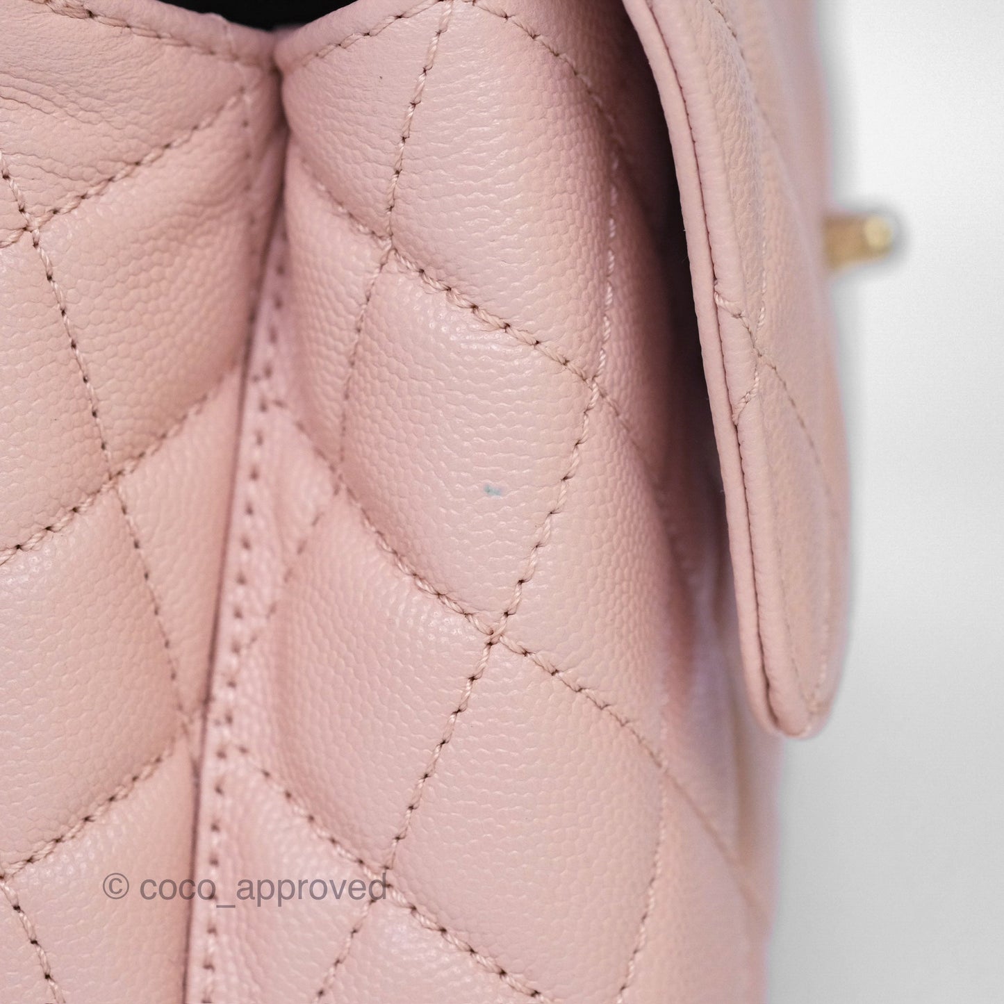 Chanel Small Coco Handle Pink Caviar Gold Hardware